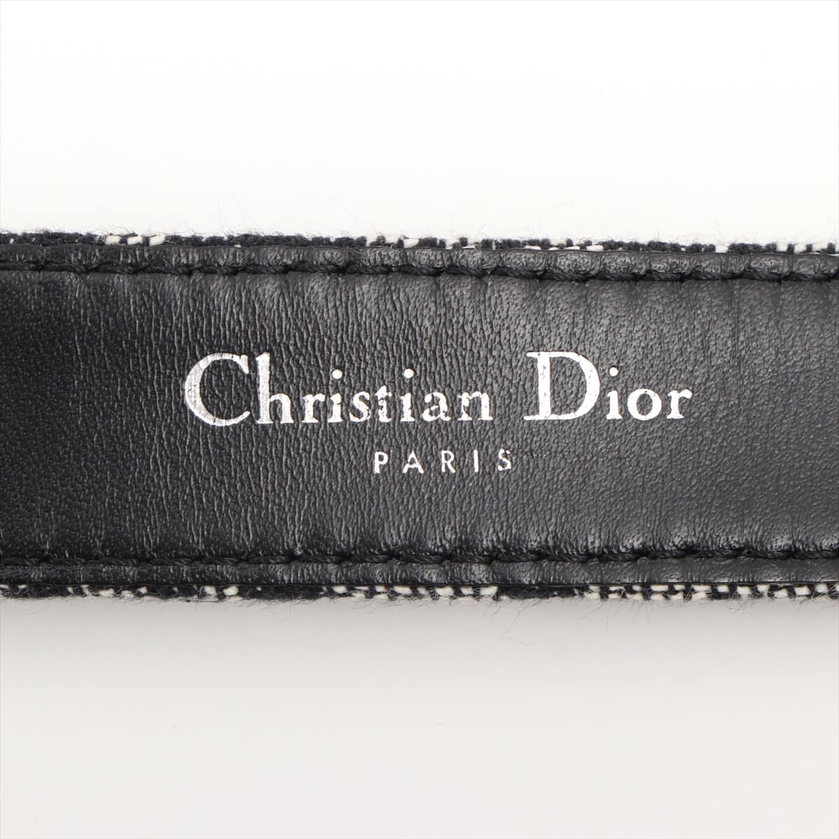 Christian Dior Trotter Belt Canvas & leather Black