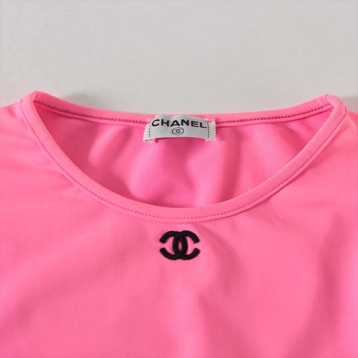 Chanel Coco Mark Unknown material T-shirt 38 Ladies' Pink  Chibi T cropped