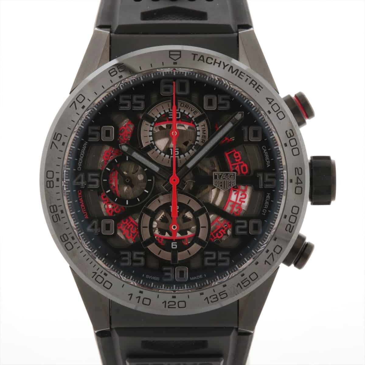 TAG Heuer Carrera calibre Heuer 01 TOKYO EDITION CAR201D.FT6087 CE x rubber AT Skeleton dial