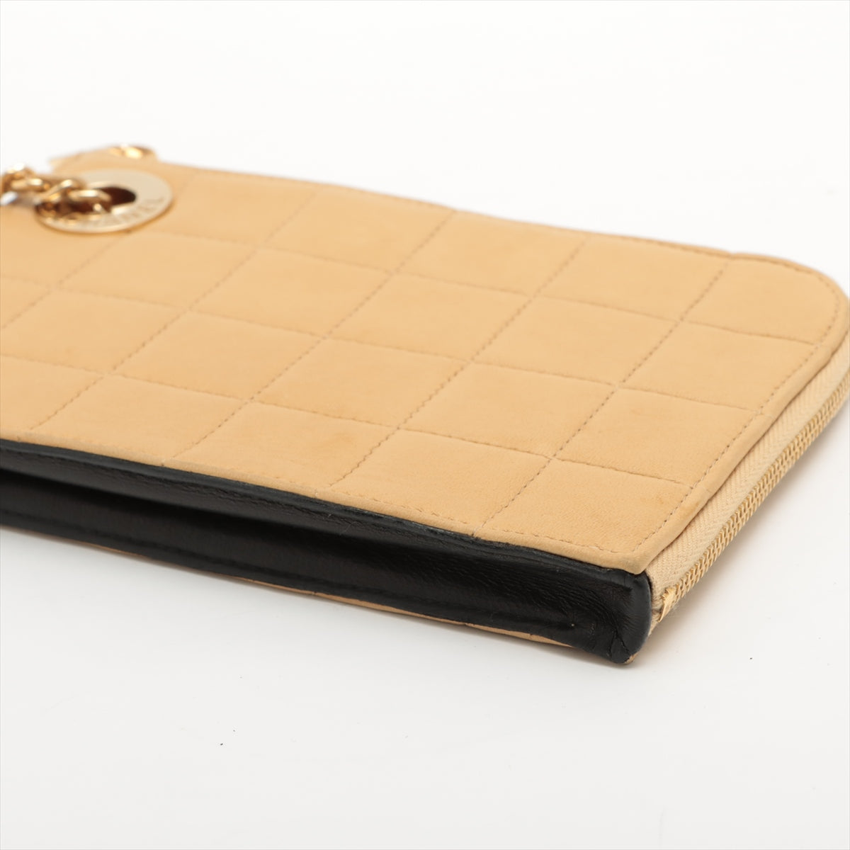 Chanel Chocolate Bar Lambskin Handbag Beige Gold Metal Fittings 7XXXXXX