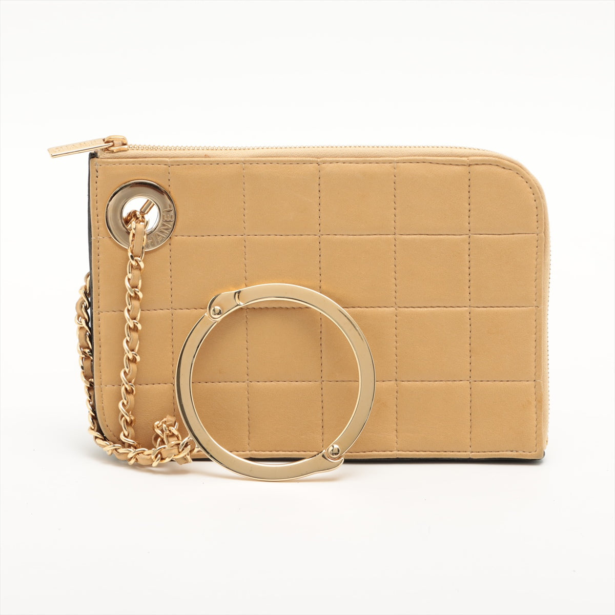 Chanel Chocolate Bar Lambskin Handbag Beige Gold Metal Fittings 7XXXXXX