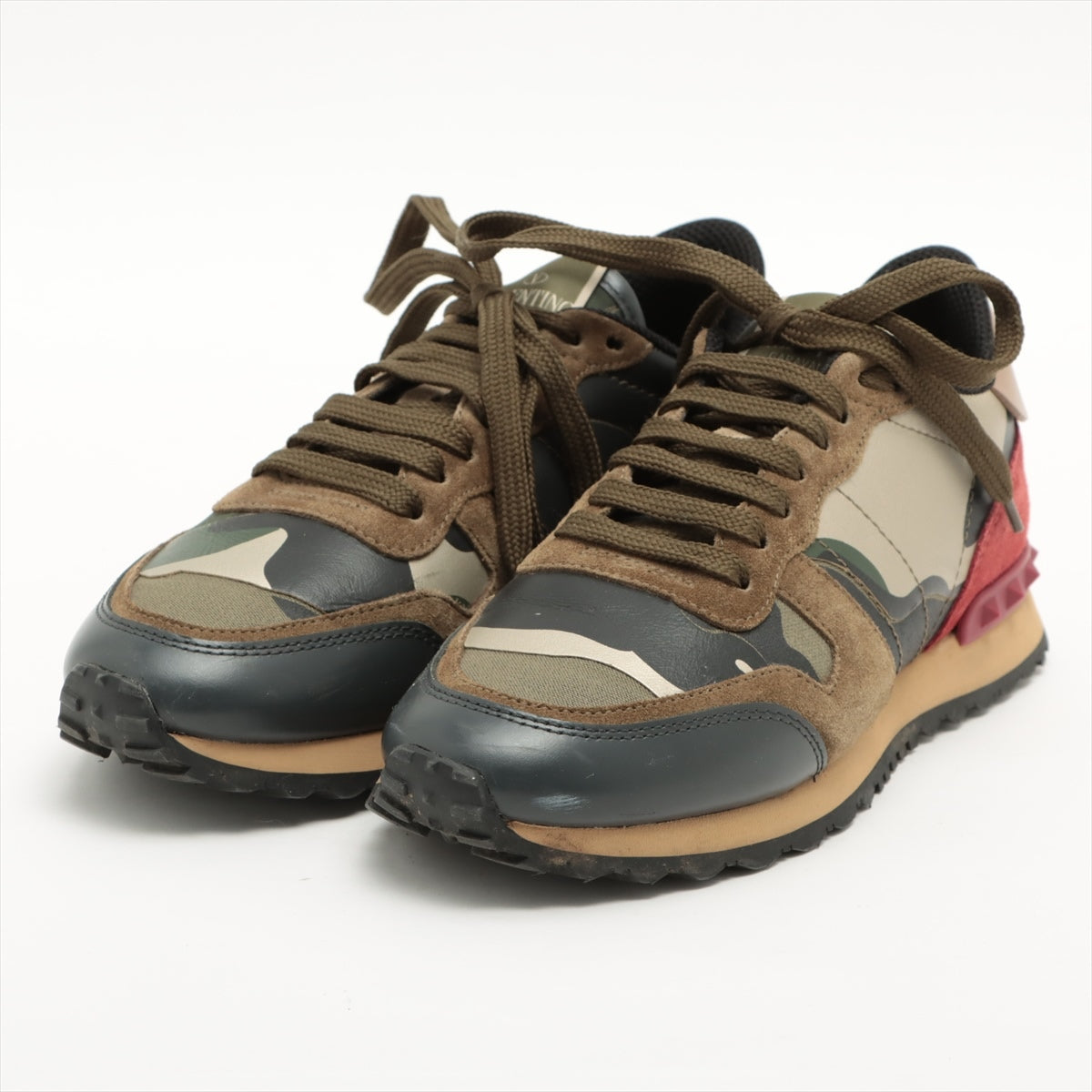 Valentino Garavani Leather x fabric Sneakers 37 Ladies' Multicolor TT291W2 Rock Studs Under-insole repair available