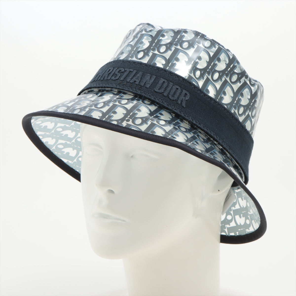 DIOR Hat of leaks Clear Cotton & Polyurethane Navy blue 56