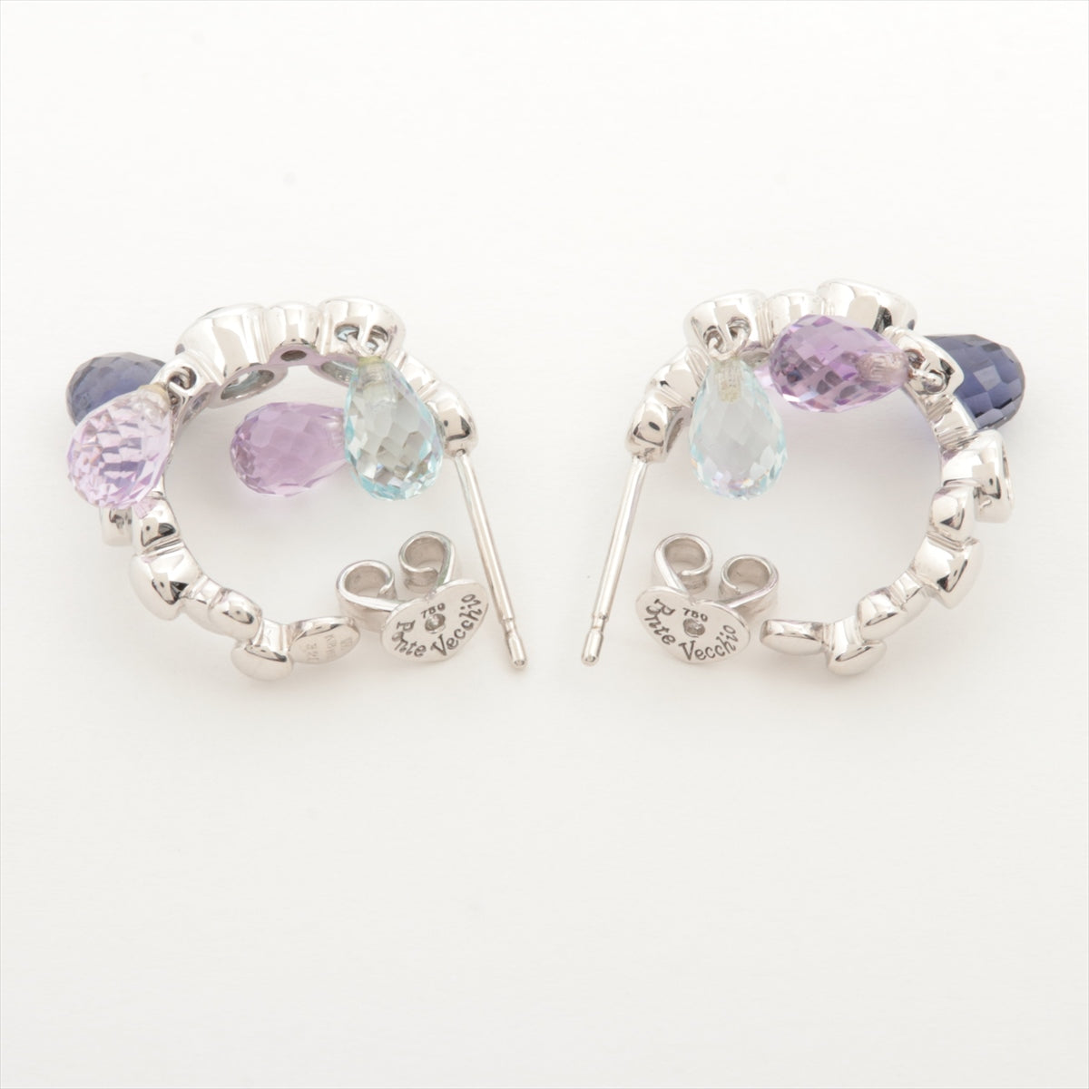 Ponte Vecchio Colored stone Piercing jewelry 750(WG)×K18WG 7.2g 3.29 3.29