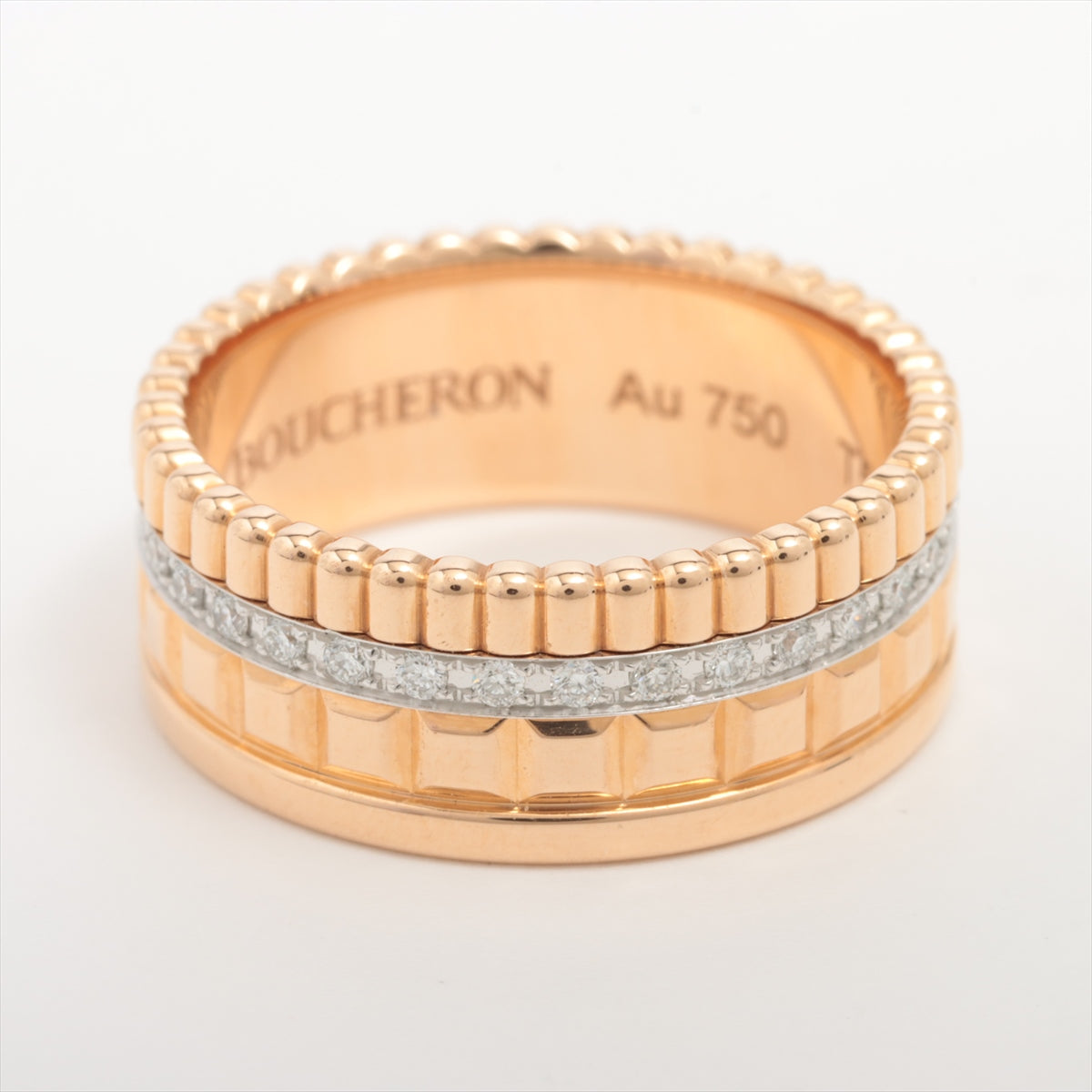 Boucheron Quatre Radiant Small Diamond Ring 750(PG×WG) 7.3g 51