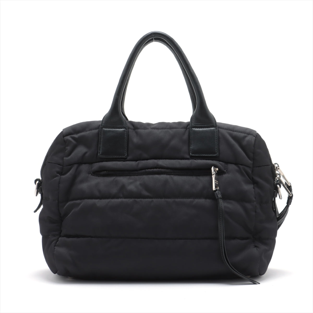 Prada Tessuto Nylon & Leather 2 Way Handbag Black