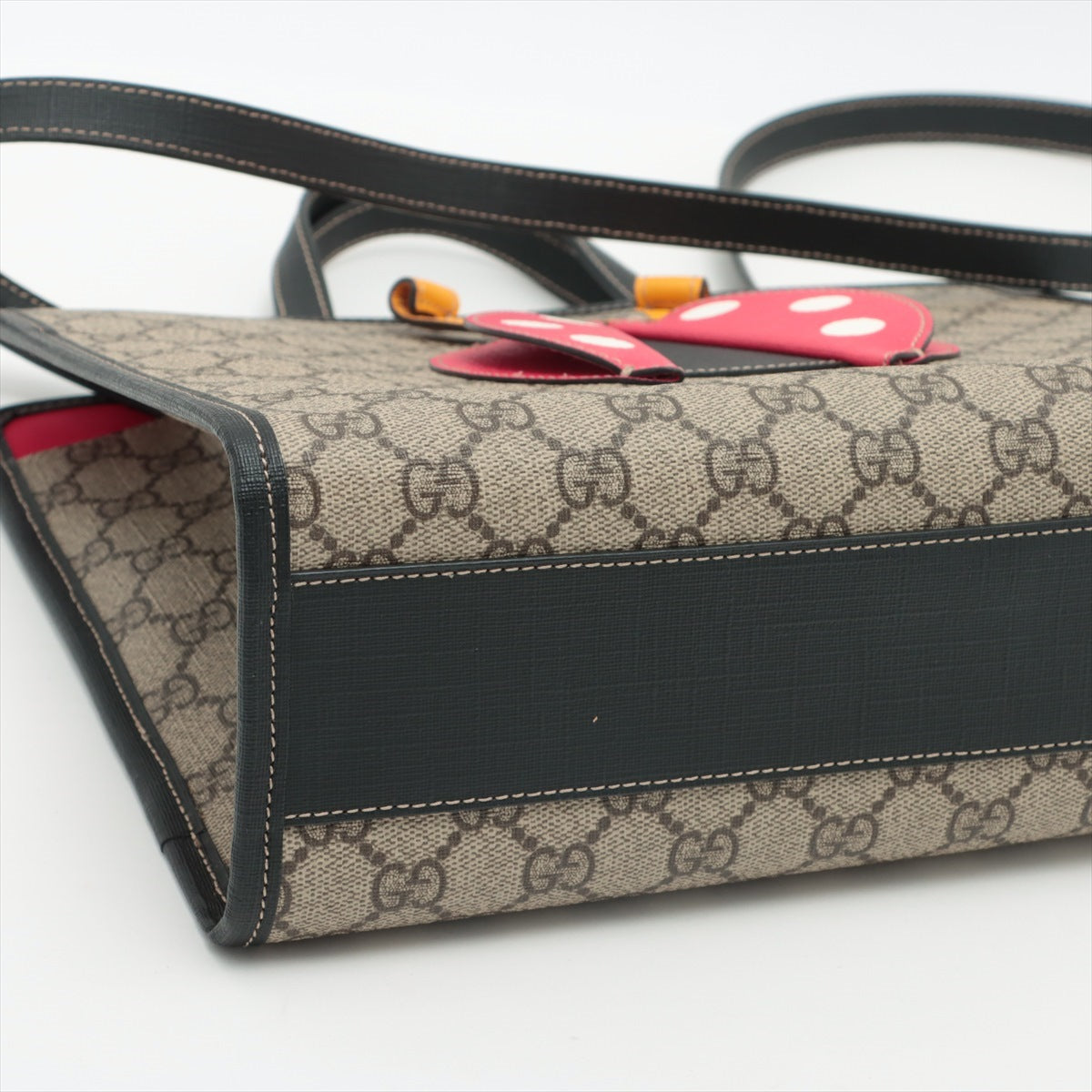 Gucci GG Supreme Children's PVC & leather 2 Way Handbag Black x Beige 667965
