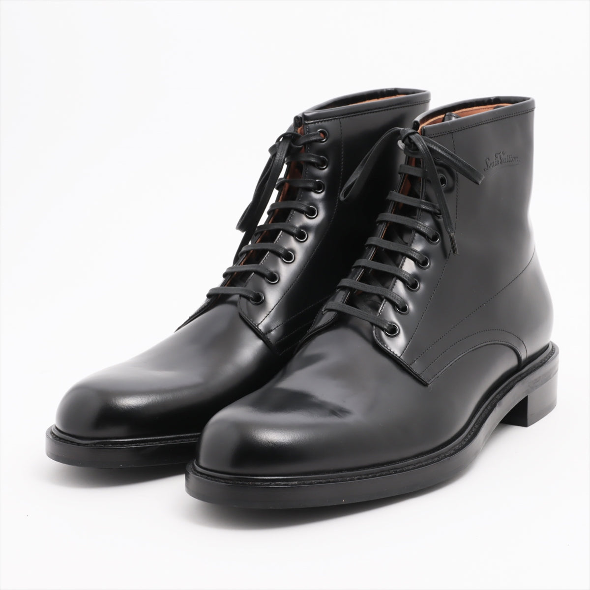 Louis Vuitton 16 years Leather Boots 9 1/2M Men's Black DI1106 Replacement Laces Included