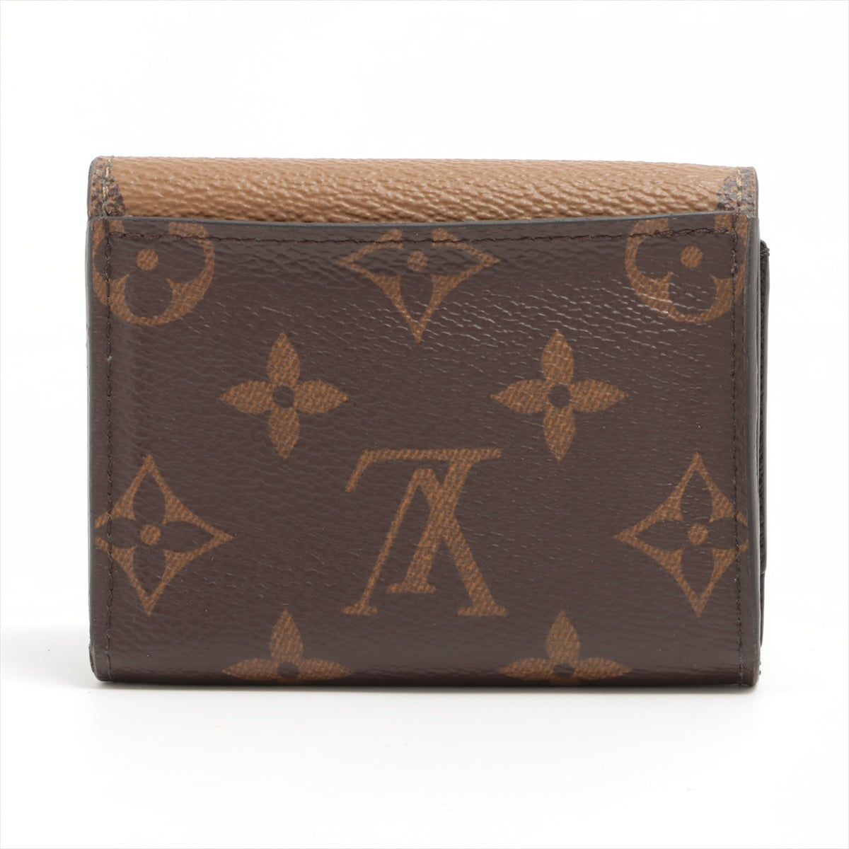 Louis Vuitton Giant Monogram Reverse Portefeuille Zoé M80725 Black × Brown Compact Wallet