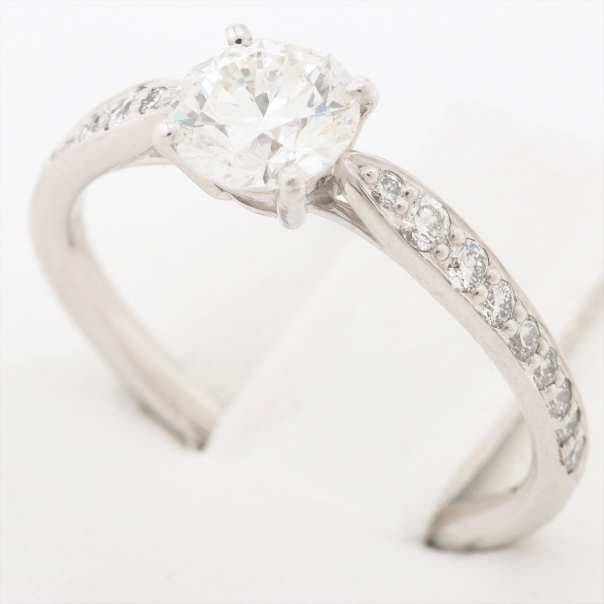Tiffany Harmony Half Circle Diamond Ring Pt950 3.0g D0.74