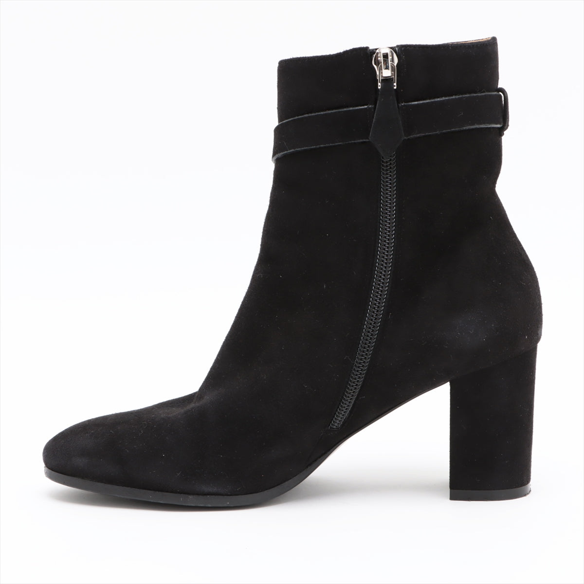 Hermès Saint Germain Suede leather Short Boots 35 Ladies' Black Kelly metal fittings box There is a bag