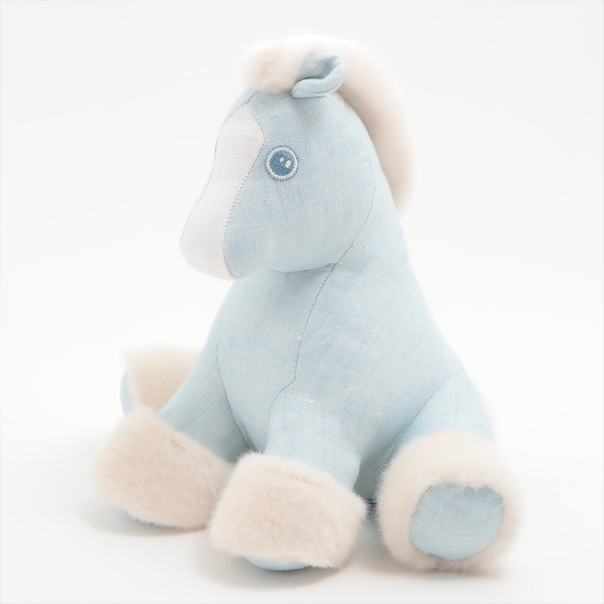 Hermès Baby Elmie Stuffed toy Linen Blue