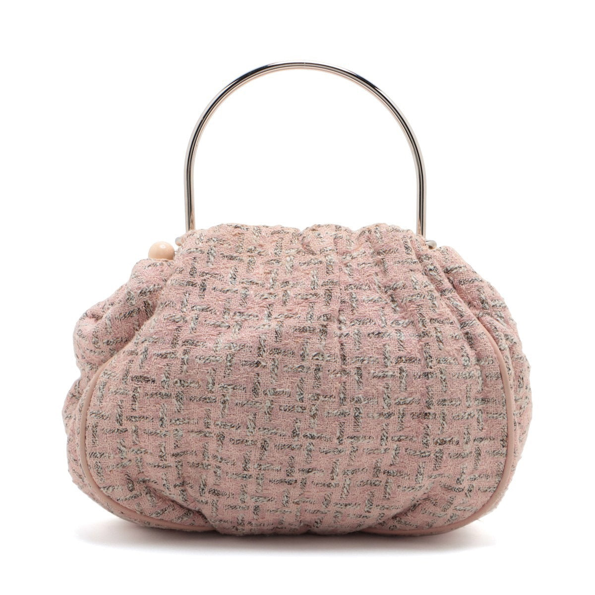 Chanel Coco charm Tweed Handbag Pink Silver Metal Fittings 10XXXXXX