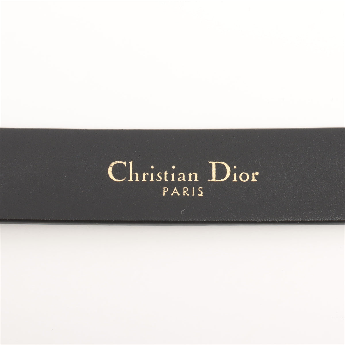 Dior CD logo Belt 85 GP & Leather Black×Gold