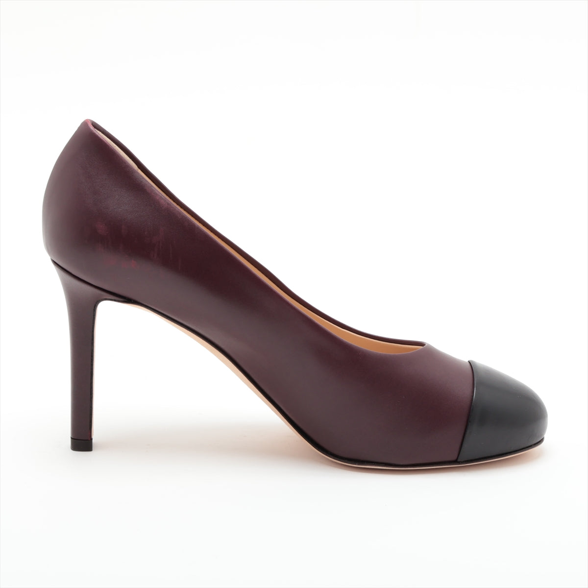 Chanel Coco Mark Leather Pumps 36 Ladies' Purple G33302 Spare lift available
