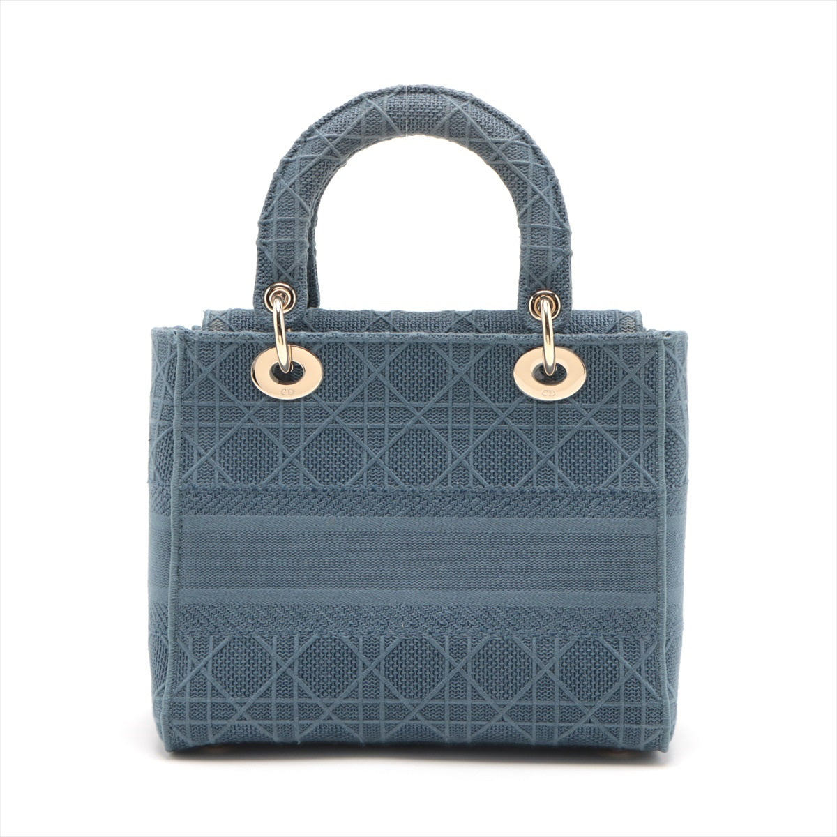Christian Dior Lady Dior Cannage canvas 2 Way Handbag Blue