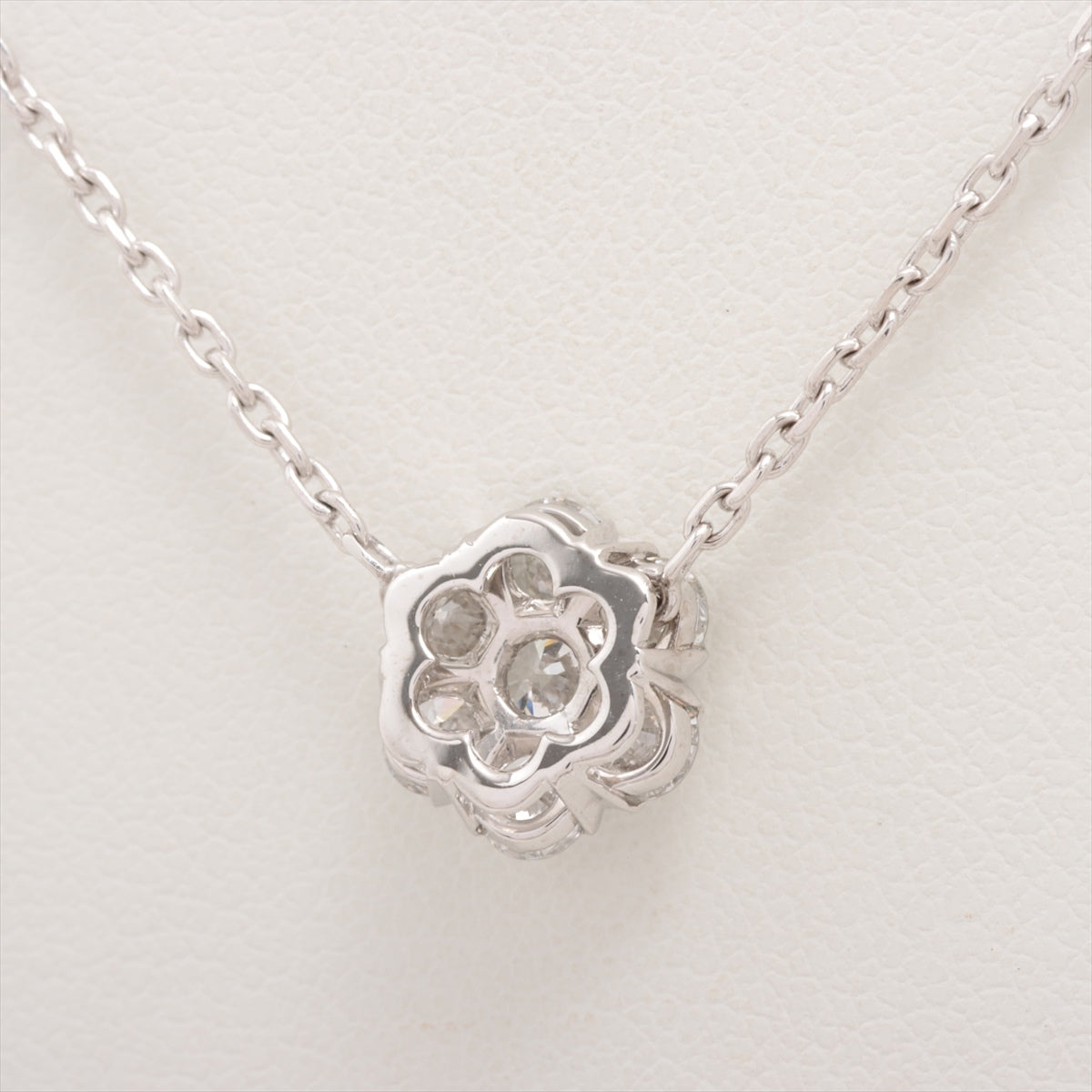 Van Cleef & Arpels Fleurette Small Diamond Necklace 750(WG) 4.7g
