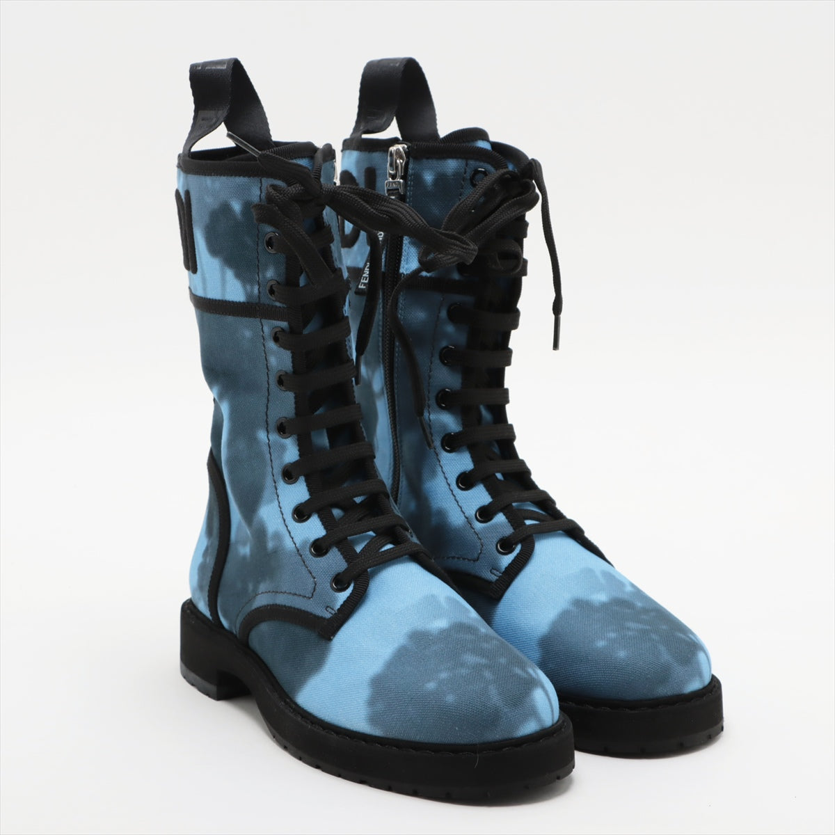 Fendi canvas Boots 37 1/2 Ladies' Blue There is a box