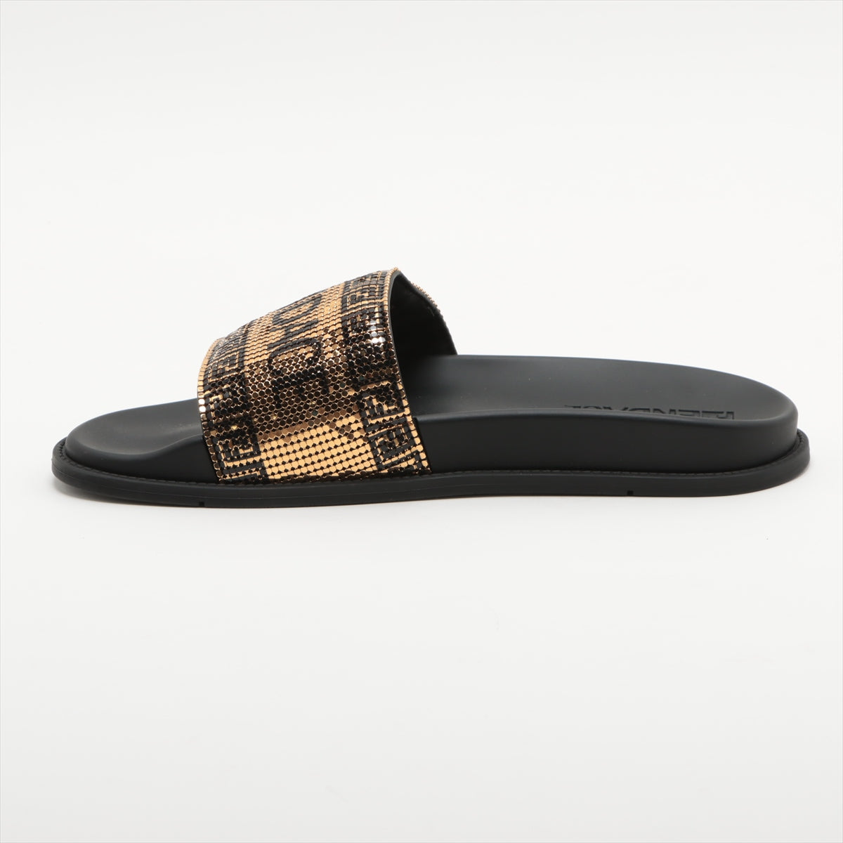 Fendi x Versace Rubber Sandals 9 Men's gold×black Fender Choi box There is a bag