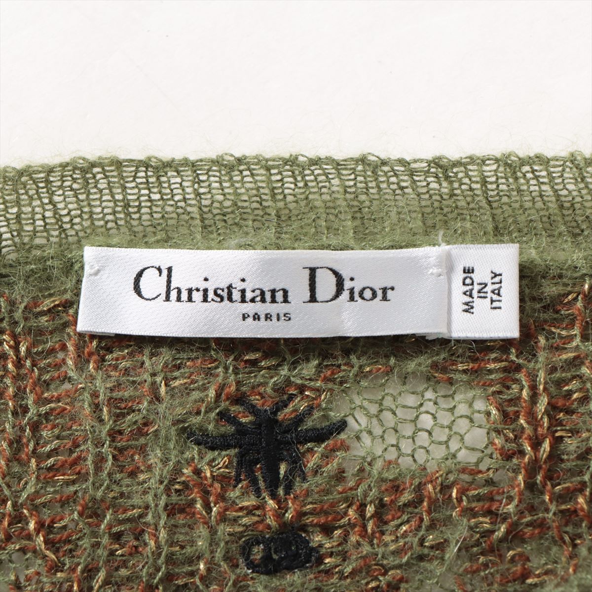 Christian Dior 23SS Cashmere & Silk Knit I46 Ladies' green x brown  254S78AM149