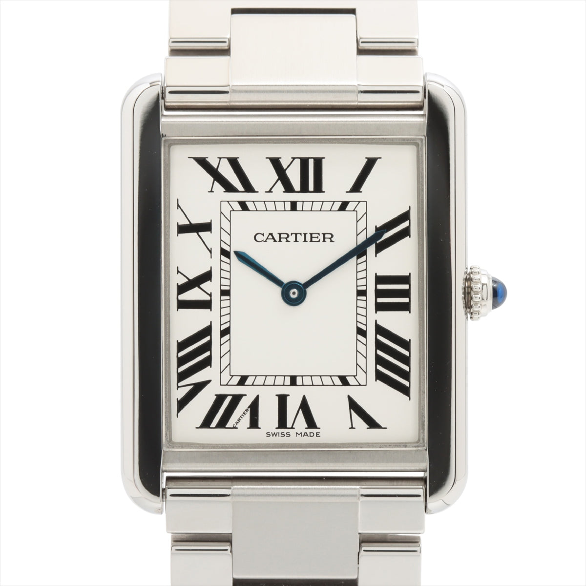 Cartier Tank Solo LM W5200014 SS QZ Silver-Face Extra Link 2