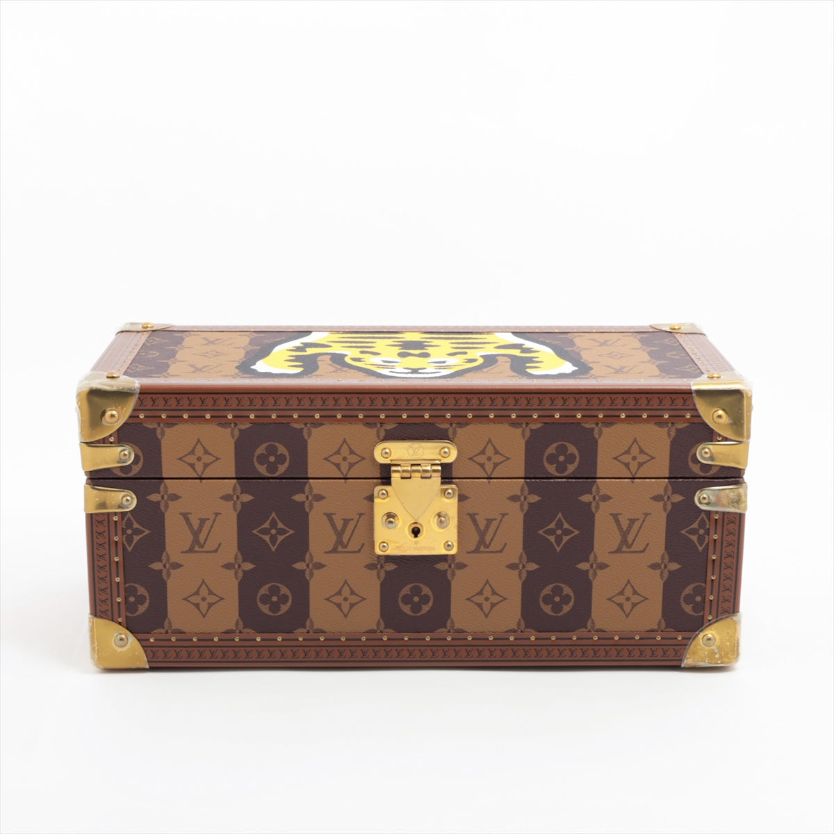 Louis Vuitton x NIGO Coffret Accesories PVC Jewelry case Brown FL1232 M20463 Watch case Crochet Baggage tag included
