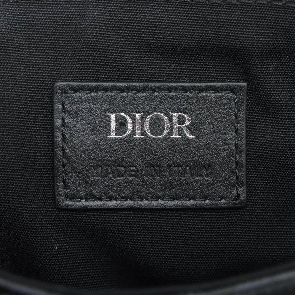 Dior CD diamond Saddle PVC & leather Waist Bag Black
