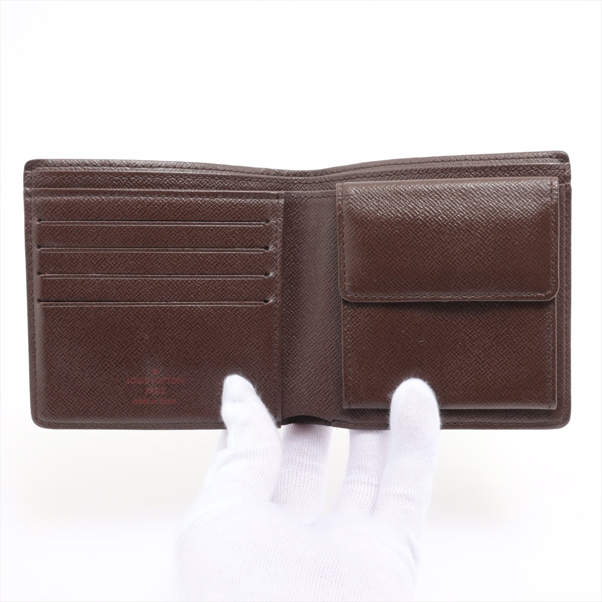 Louis Vuitton Damier Portefeuille Marco N61675 Brown Compact Wallet
