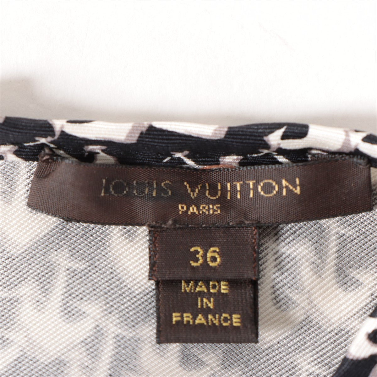 Louis Vuitton 08SS Silk Tank top 36 Ladies' Black × White  RW081A
