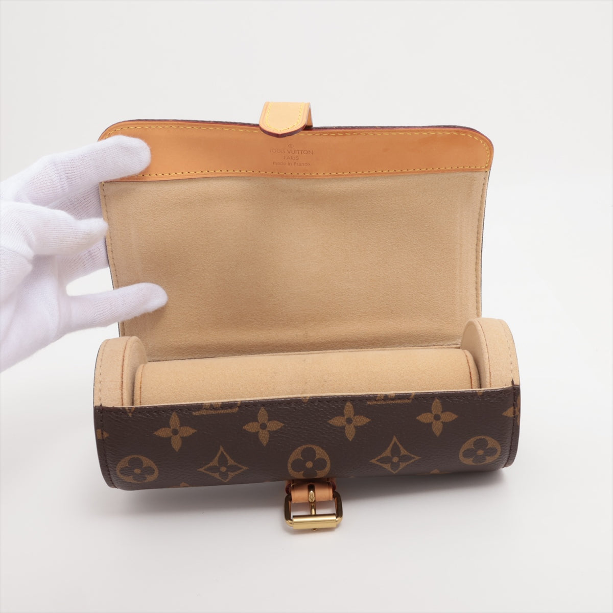 Louis Vuitton Monogram Etui 3 montres M47530 Brown Watch case