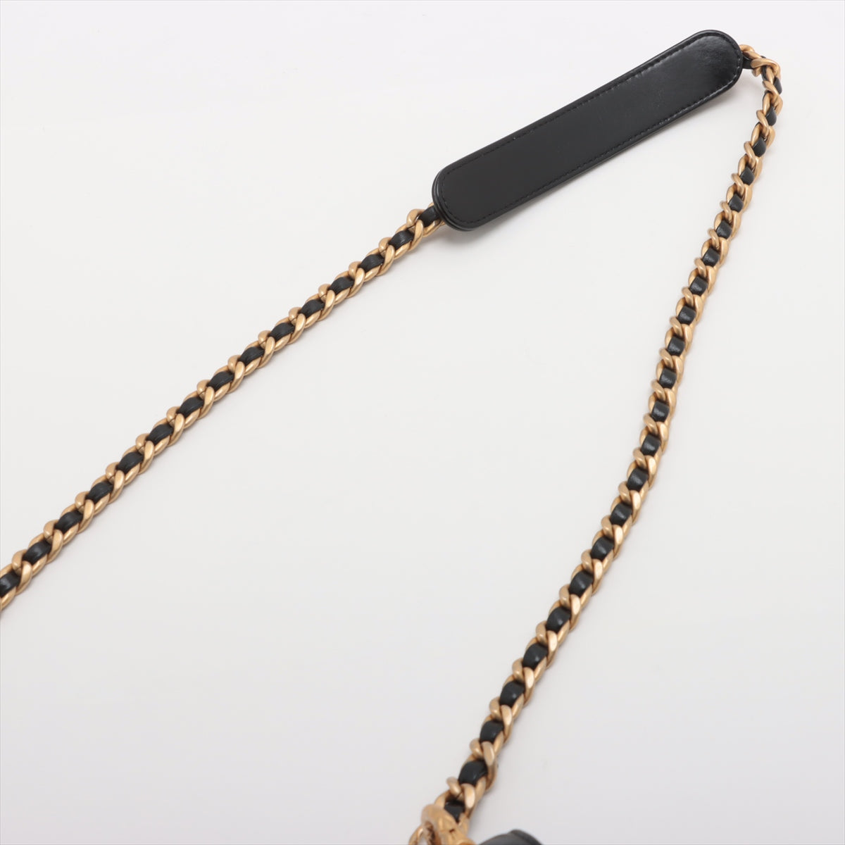 Chanel Mini Matelasse Lambskin Chain Shoulder Bag Black Gold Metal Fittings