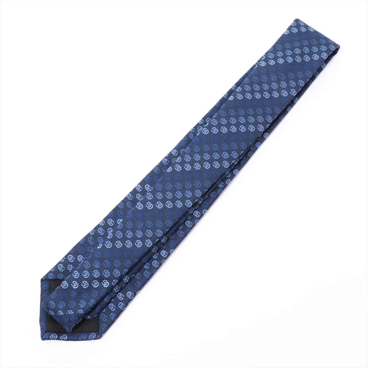 Gucci GG Logo Necktie Silk Blue