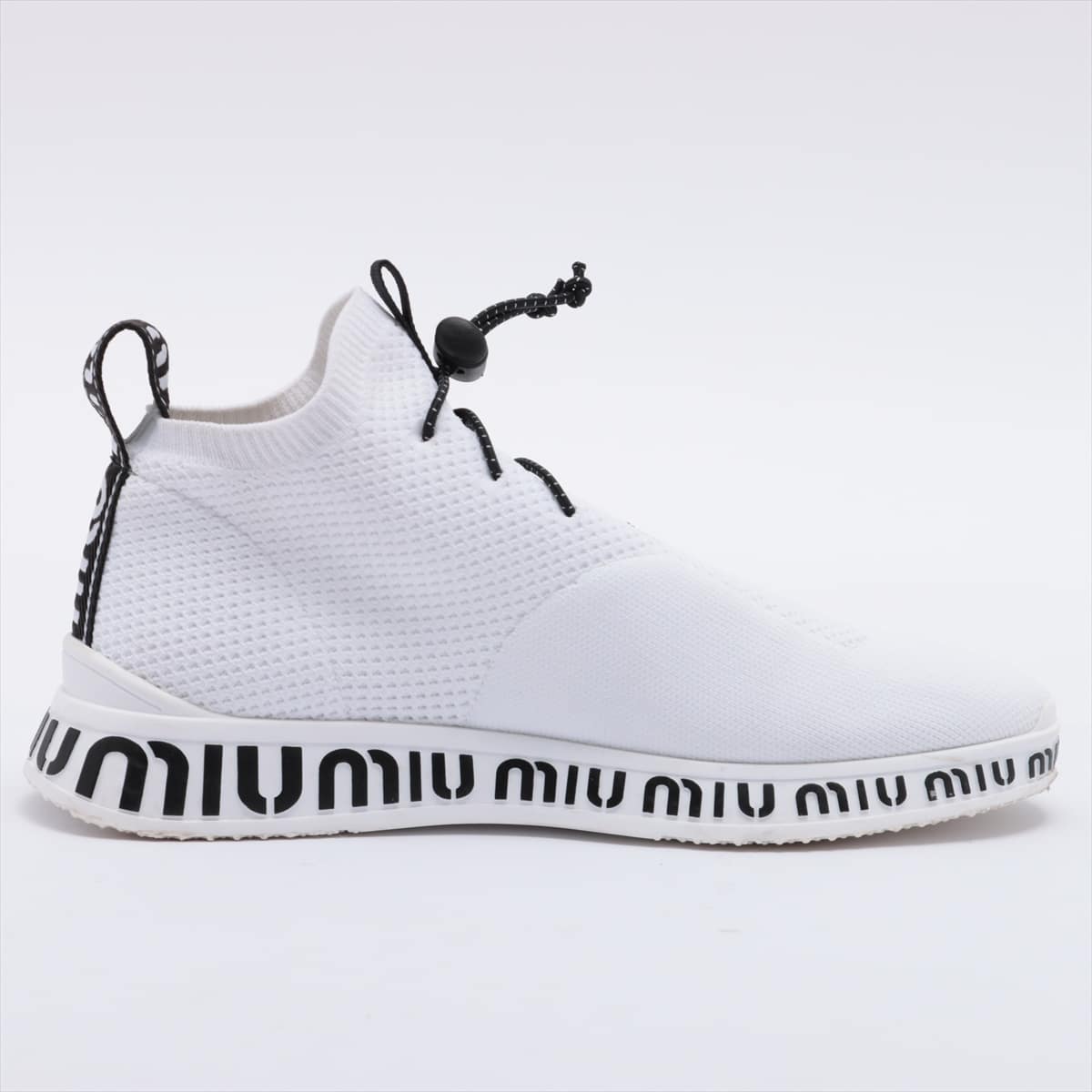 Miu Miu Knit Sneakers 35.5 Ladies' White