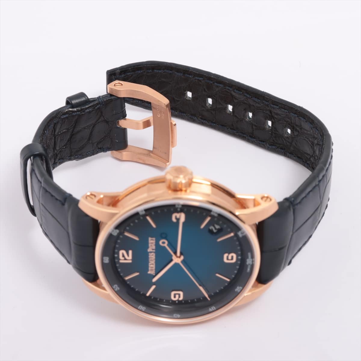 Audemars Piguet CODE11.59 15210OR.OO.A028CR.01  750 & leather AT Blue-Face