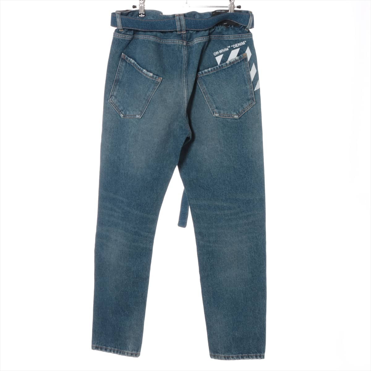 Off-White Cotton Denim pants 31 Men's Blue  OMYA005S19386025