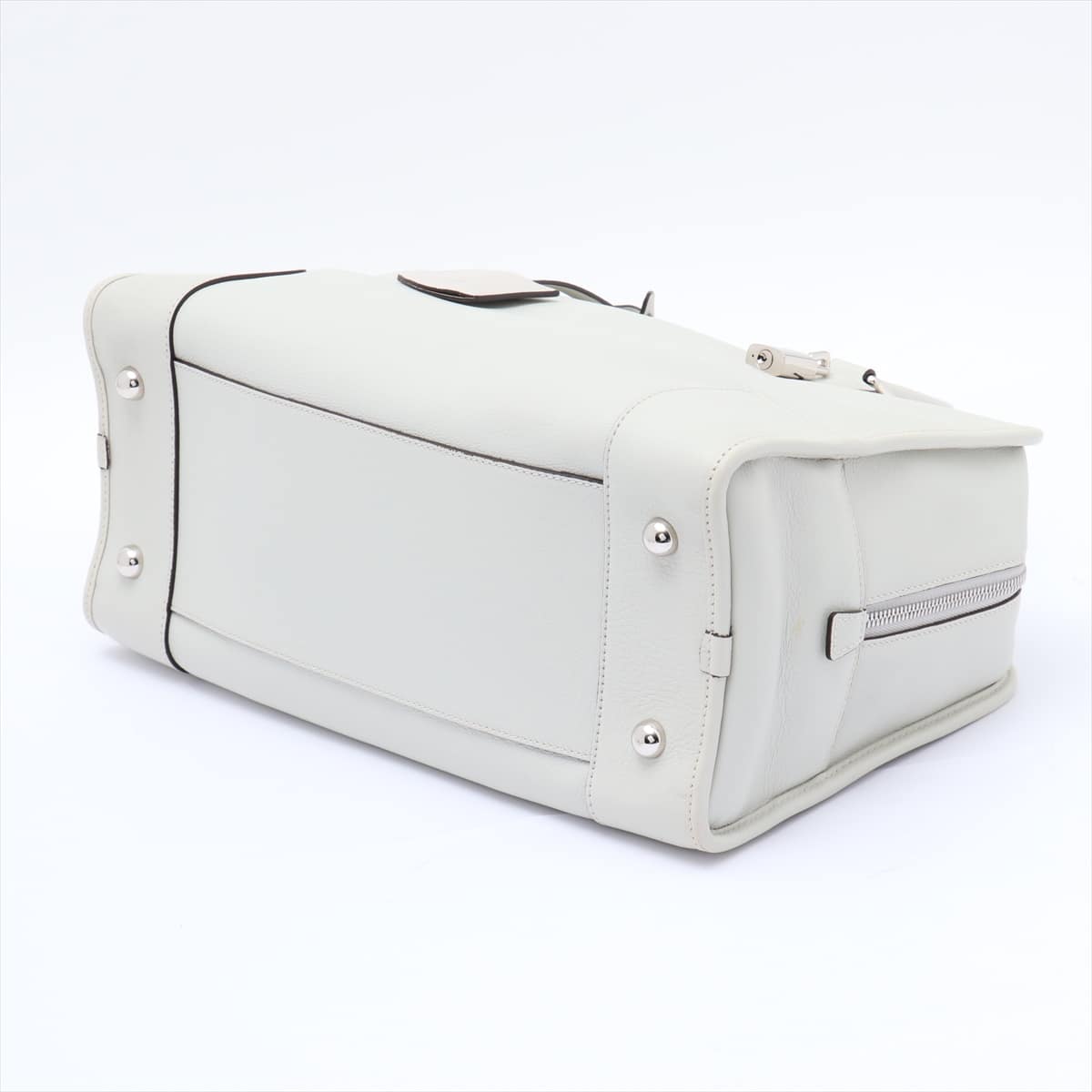 Loewe Amazona 36 Leather Hand bag White