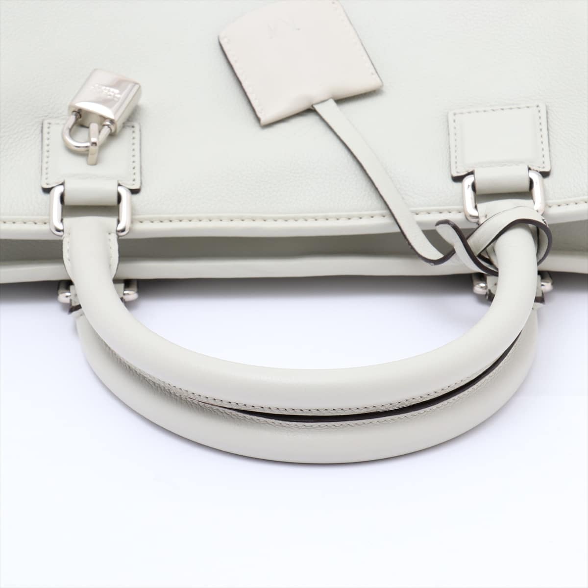 Loewe Amazona 36 Leather Hand bag White