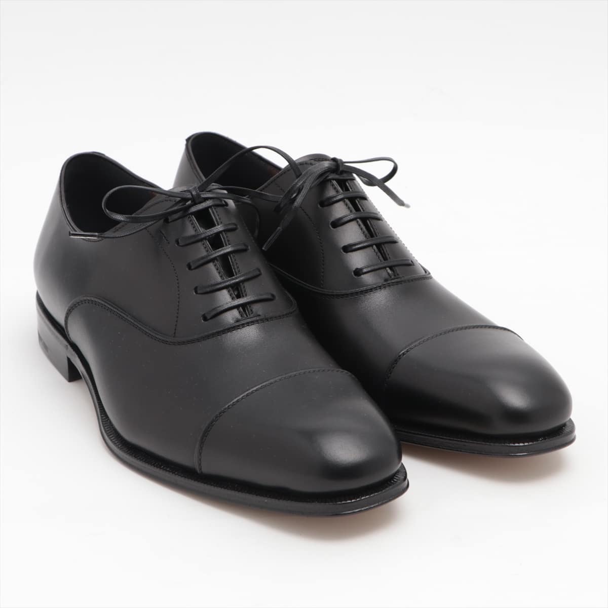 Ferragamo Leather Dress shoes 6EE Men's Black Oxford Lace up