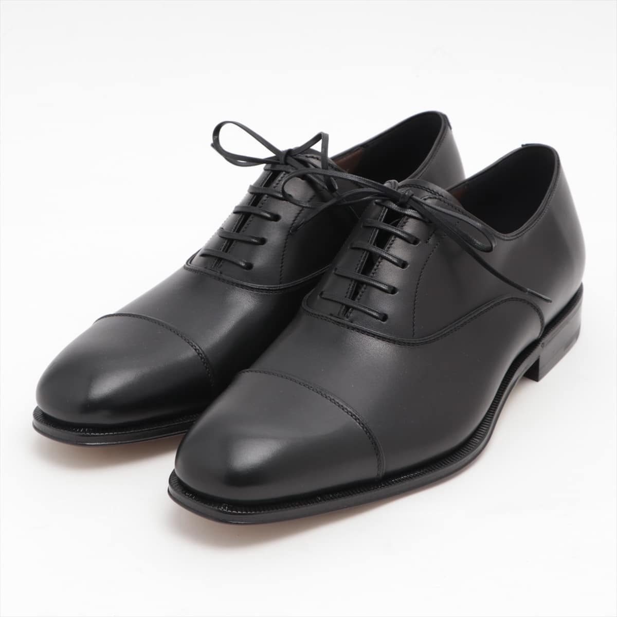 Ferragamo Leather Dress shoes 6EE Men's Black Oxford Lace up