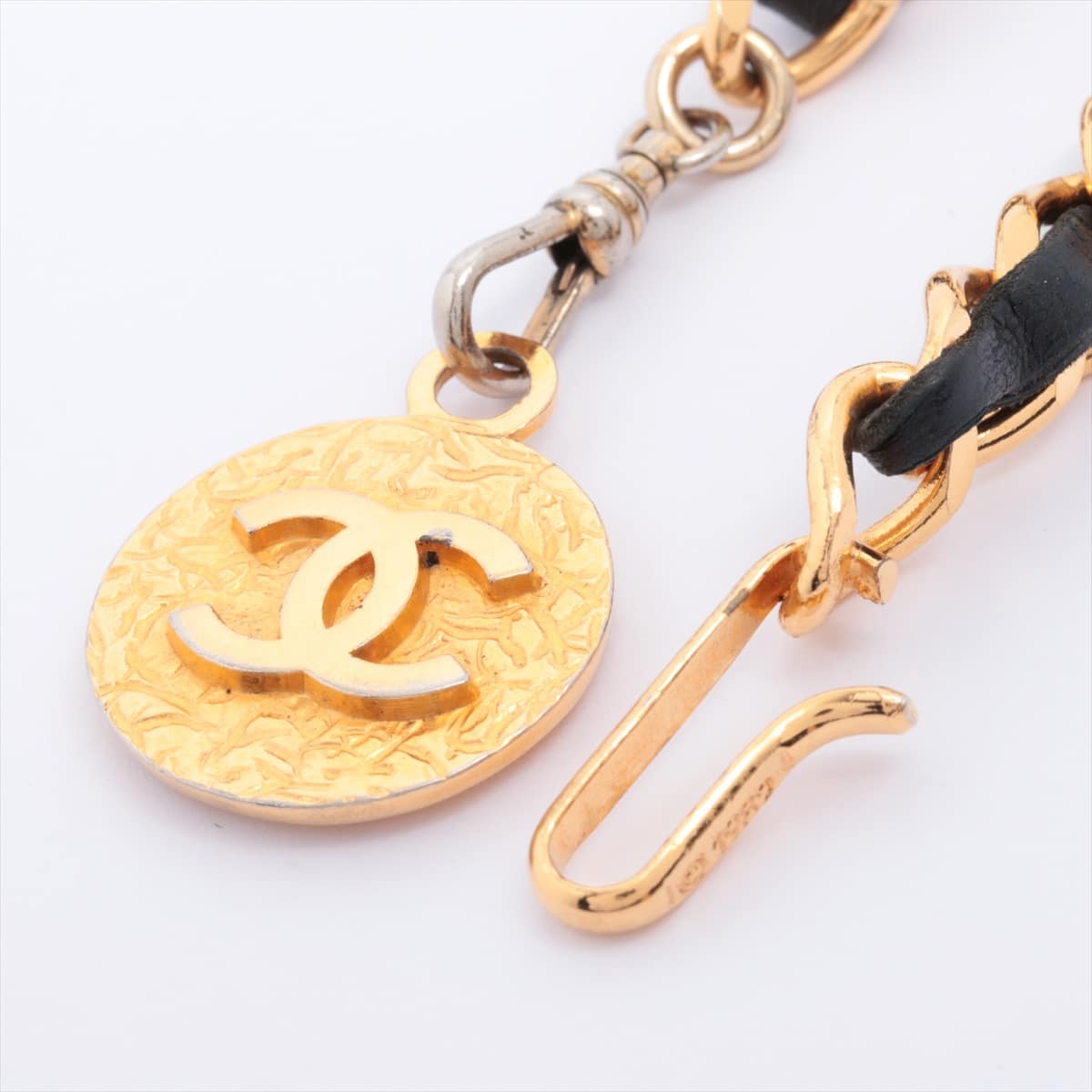Chanel Coco Mark Chain belt GP & leather Gold