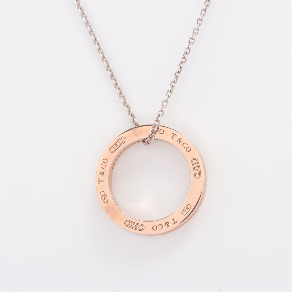 Tiffany 1837 Interlocking Circle Necklace 925 x metal Gold