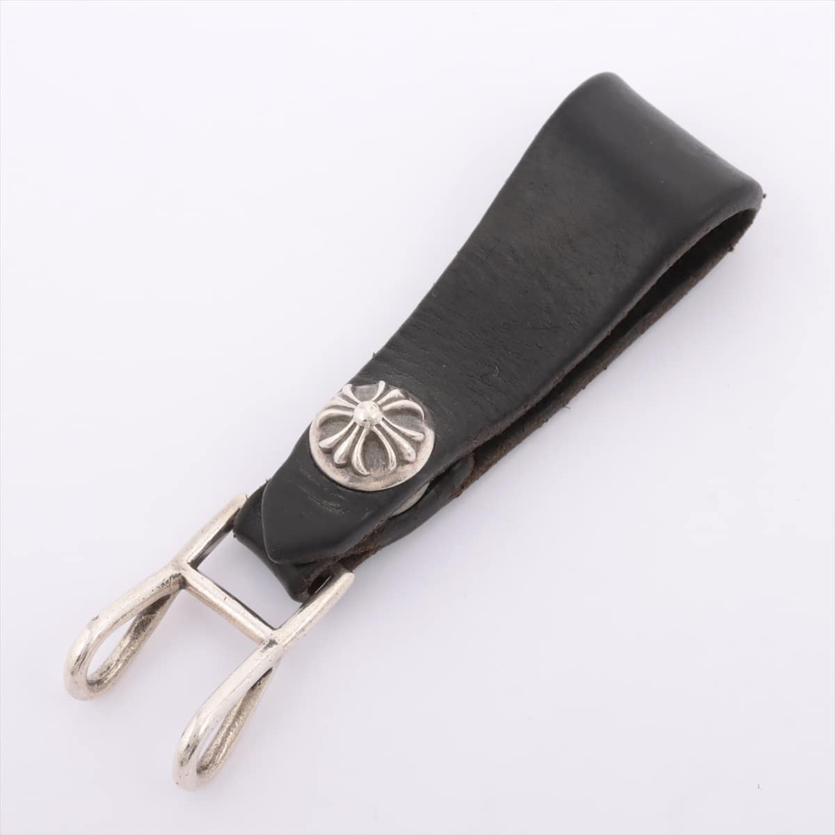 Chrome Hearts W belt loop Keyring Leather & 925 23.9g With invoice