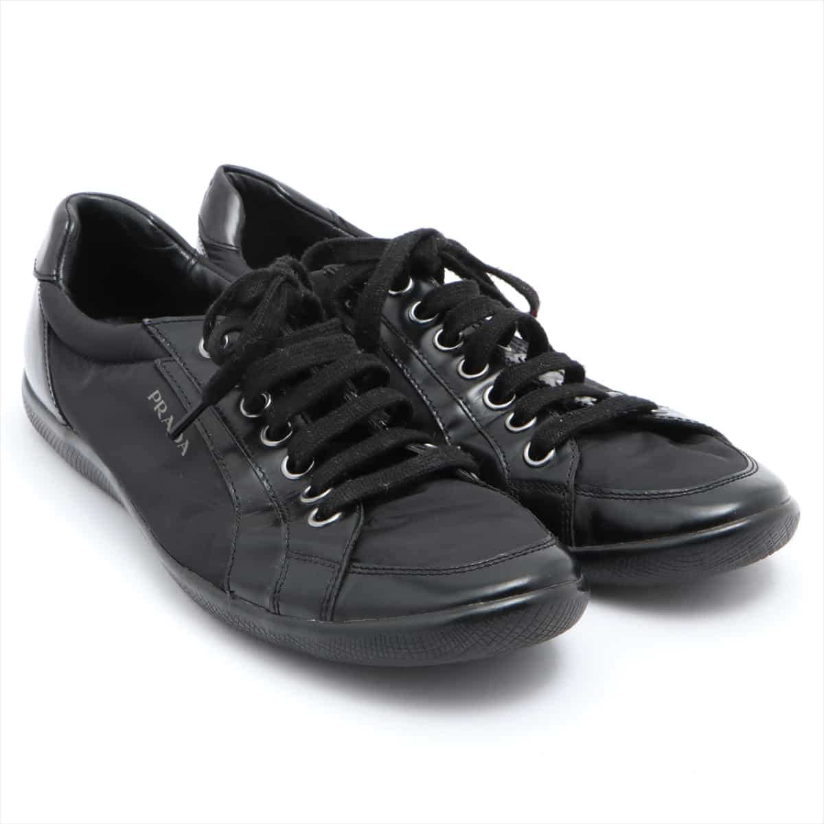 Prada Sport Nylon & leather Sneakers 8 Men's Black