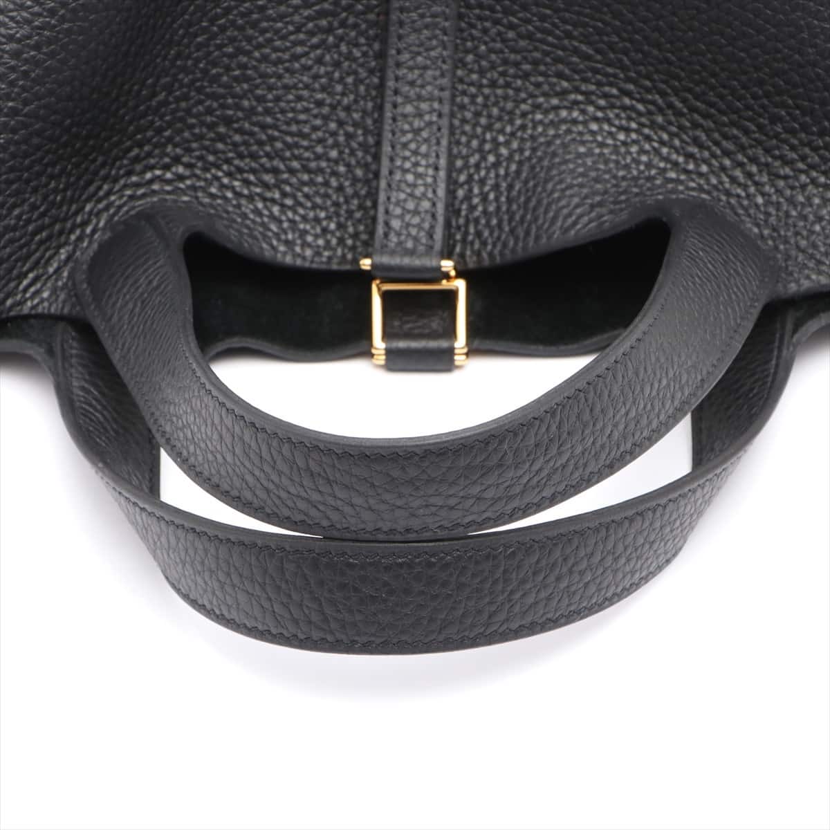 Hermès Picotin Lock PM Taurillon Clemence Black Gold Metal fittings Y: 2020