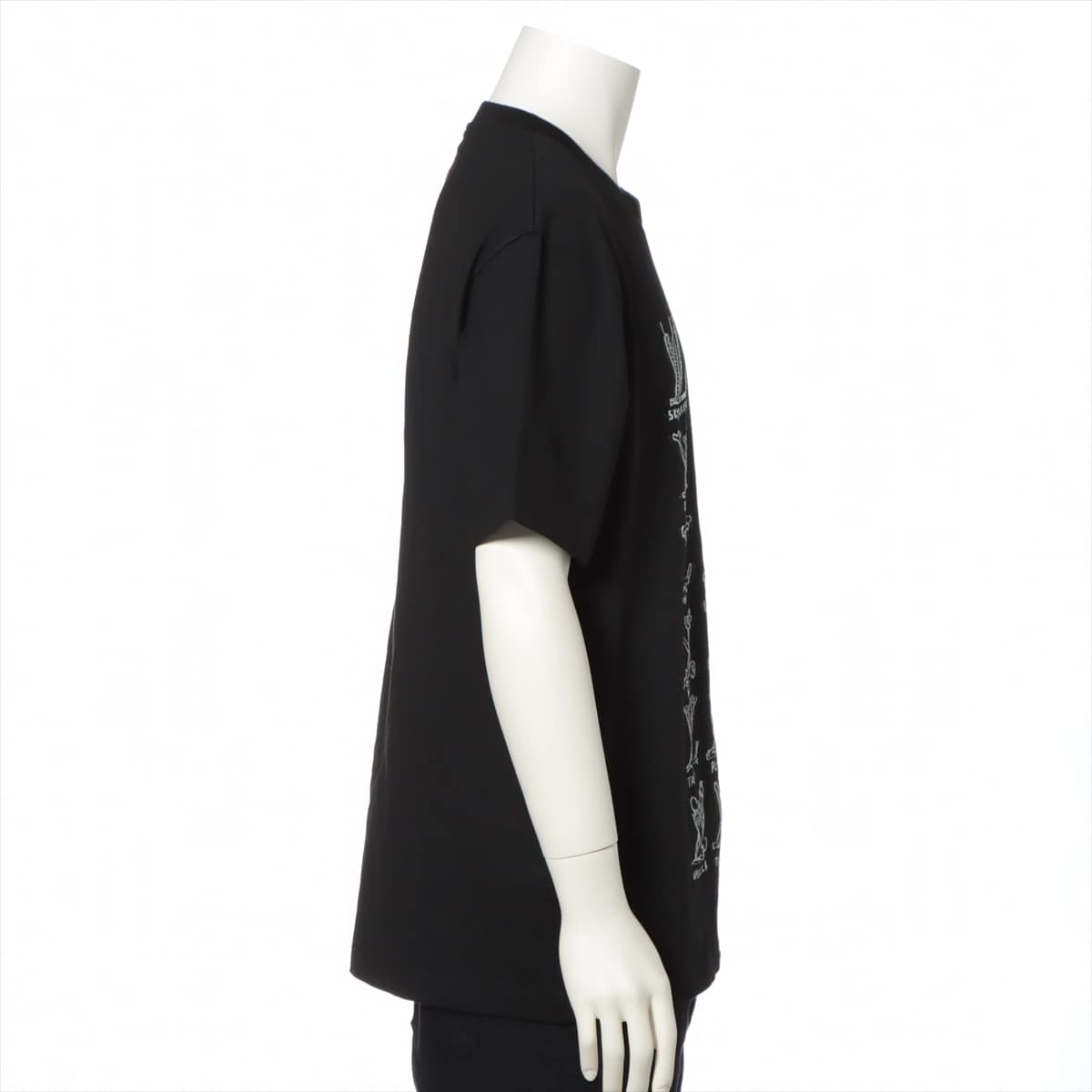 Louis Vuitton RM211M Cotton T-shirt XL Men's Black  LV cartoon jacquard