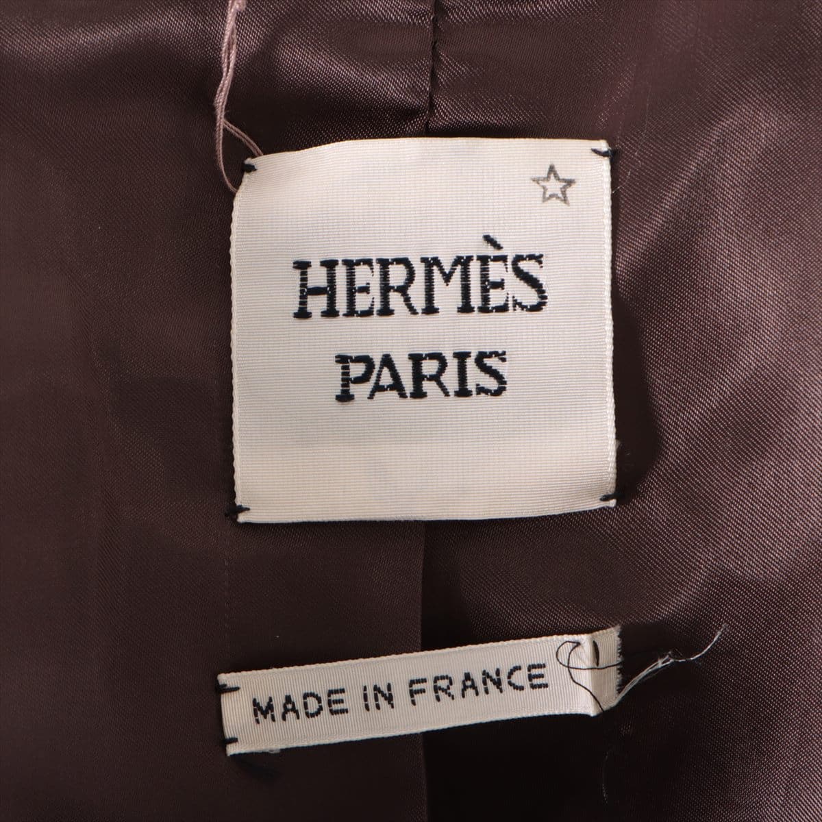 Hermès wool x rayon Setup 36/38 Ladies' Brown  Has a star mark