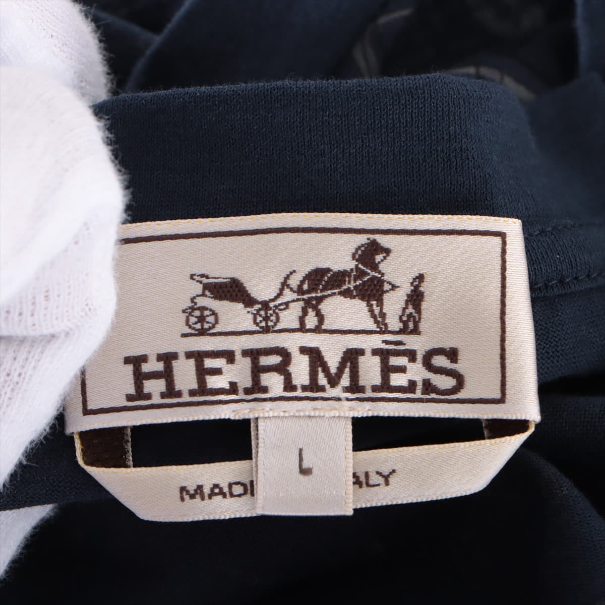 Hermès Cotton T-shirt L Men's Navy blue