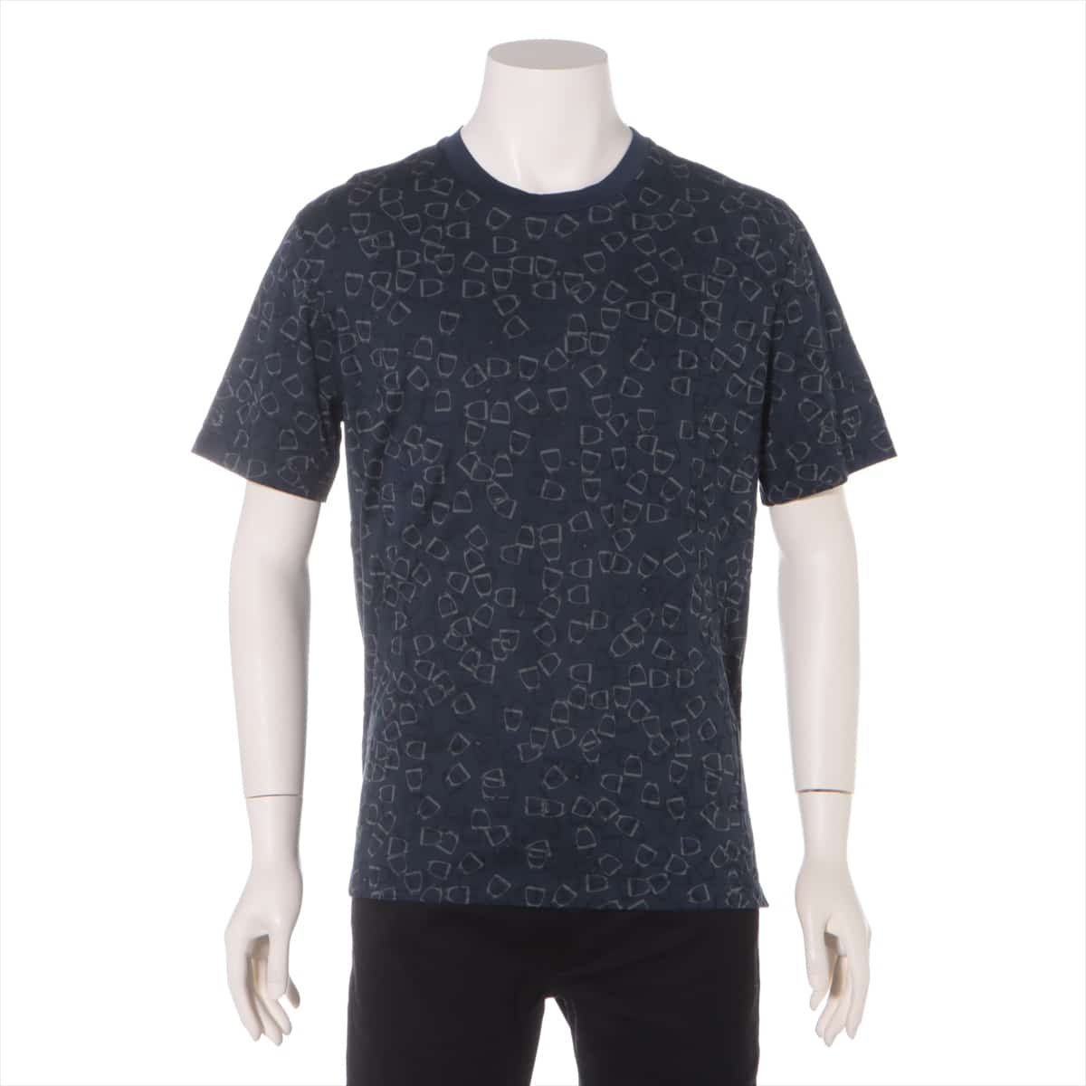 Hermès Cotton T-shirt L Men's Navy blue