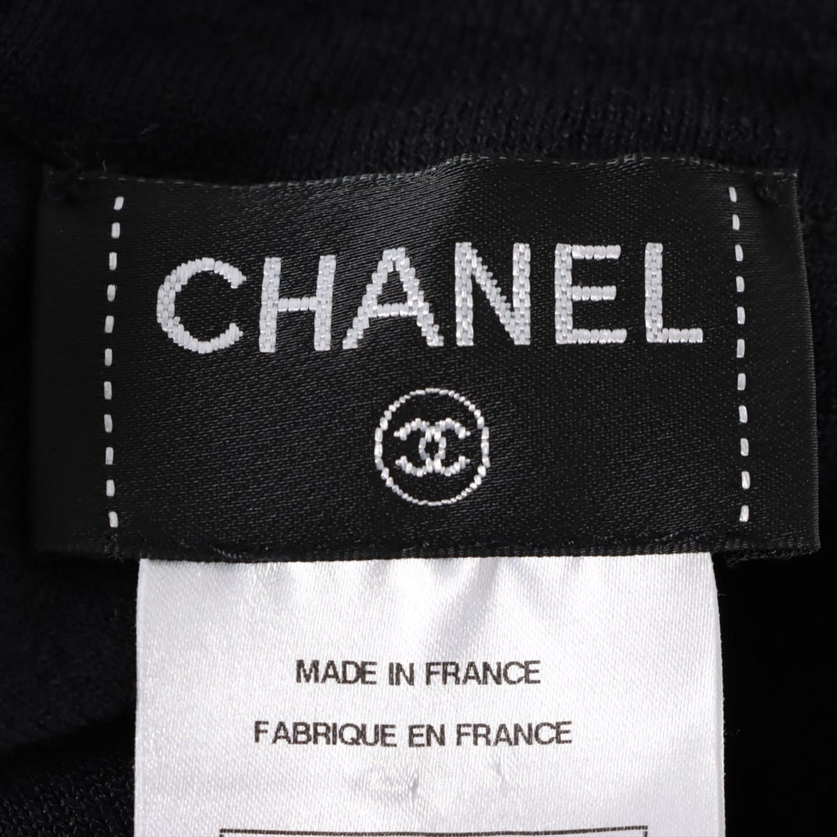 Chanel Coco Button P39 Wool Dress 40 Ladies' Black  Removable sleeves