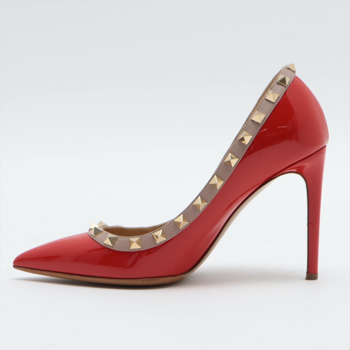 Valentino Garavani Rock Studs Patent leather Pumps 37 Ladies' Red